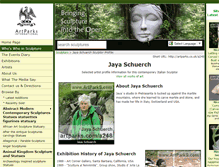 Tablet Screenshot of jaya-schuerch.artparks.co.uk