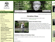 Tablet Screenshot of christine-close.artparks.co.uk