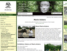 Tablet Screenshot of marie-ackers.artparks.co.uk